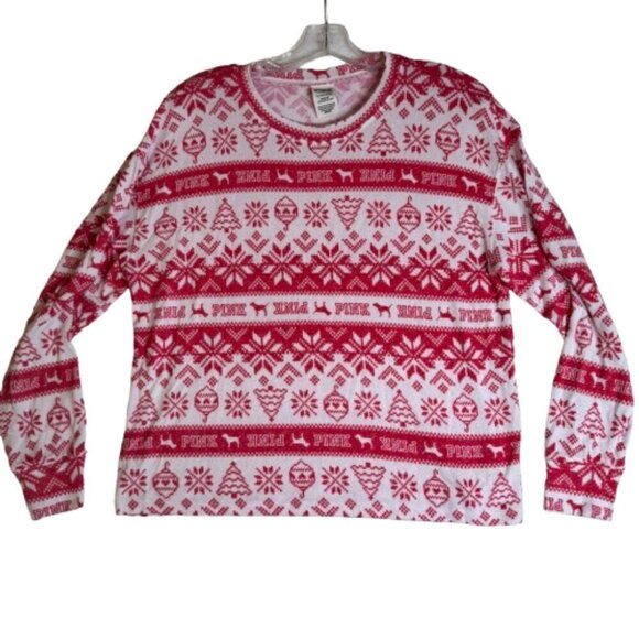 Victoria's Secret PINK Thermal Pajama Set, Long Sleeve Shirt & Pants XS #1422 - Picture 1 of 11